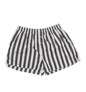 HEAVY MANNERS Boxer Casual Shorts Navy Stripe Cotton M